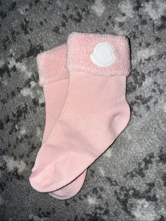 Moncler Other - Moncler Light Pink Fold-Over Logo Socks